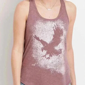 🆕Maurices Berry Splatter Eagle Scoop Neck Graphic Tank XS 🆕